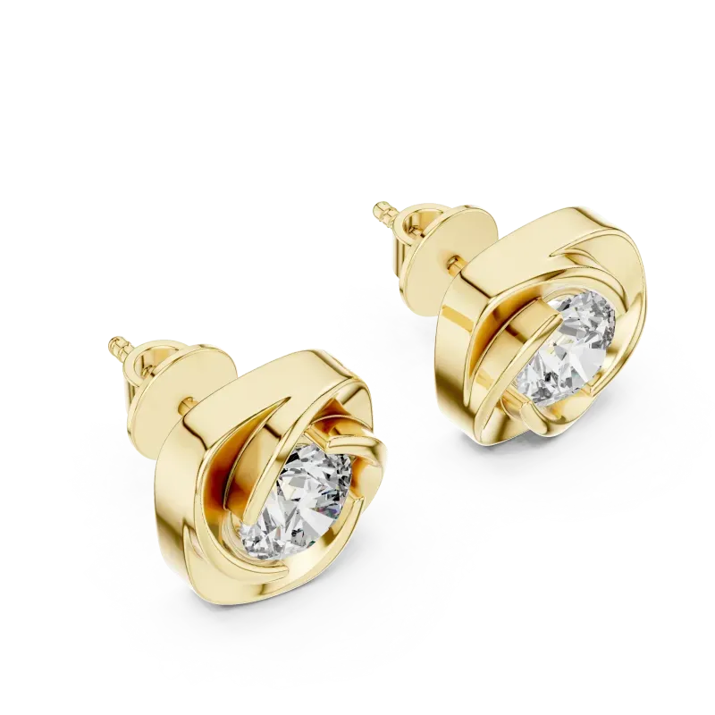 Swirll square Earrings